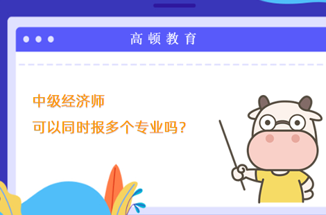 中级经济师可以同时报多个专业吗？