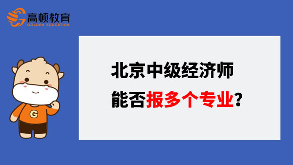 北京中级经济师能否报多个专业？